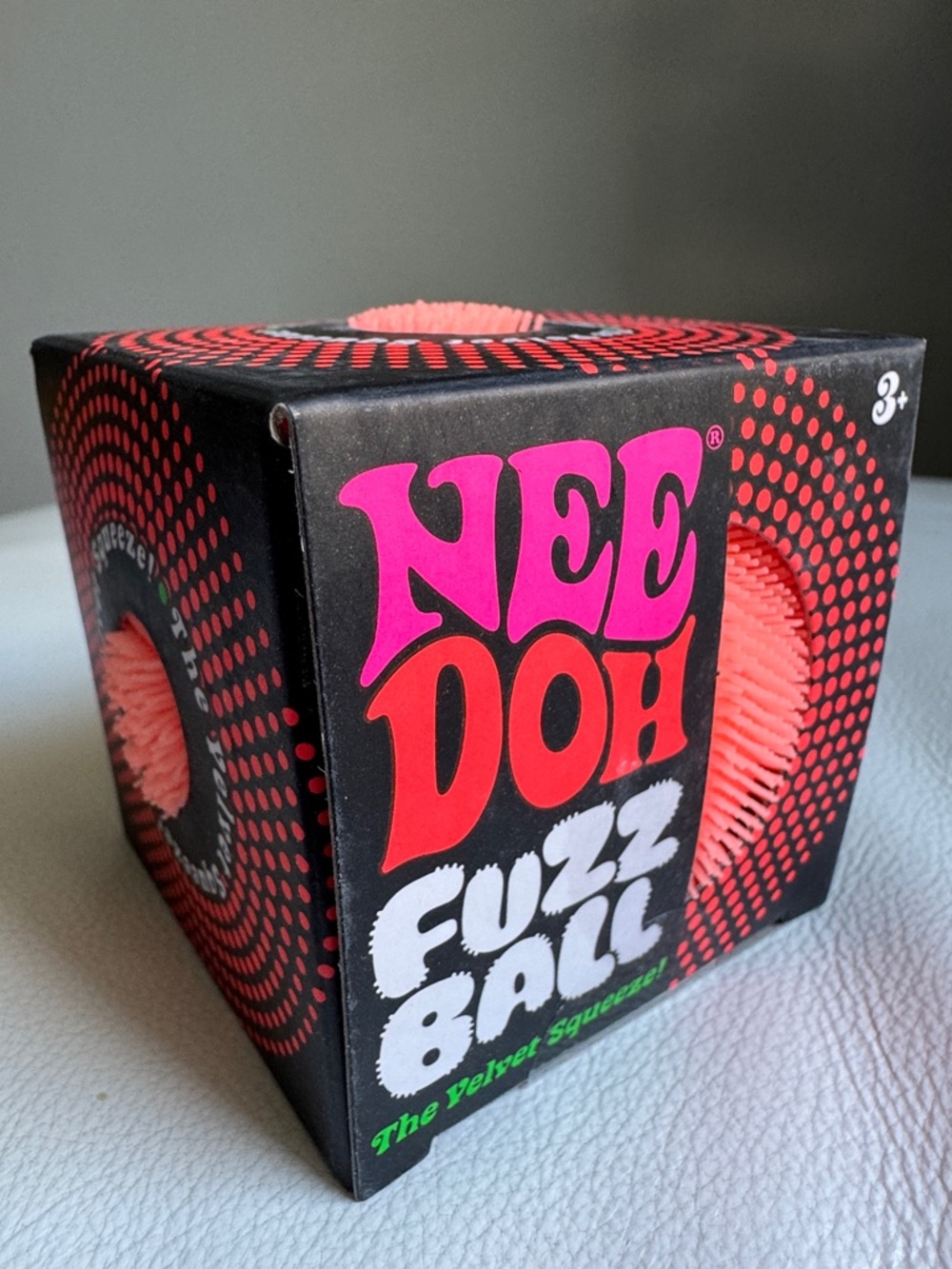 SHIPS TODAY! Nee Doh Fuzz Ball Orange Fidget TikTok Viral Squishy Squeeze Toy